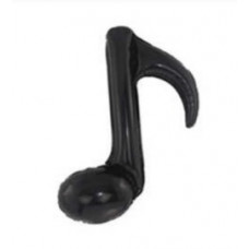 Шар с клапаном (16''/41 см) Мини-фигура, Нота, Черная.