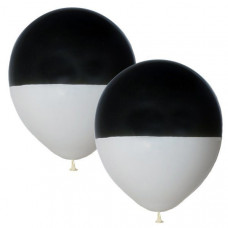 12"/30см Пастель Bicolor BLACK & WHITE 25шт
