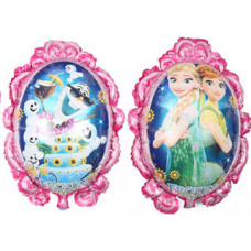 Шар (32''/81 см) Фигура, Зеркало Холодное сердце "Лето", Розовый 