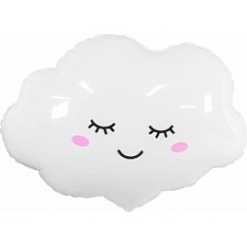 Шар (14''/36 см) Мини-фигура, Облако, Белый, 1 шт.