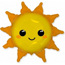 Шар (14''/36 см) Мини-фигура, Солнце, 1 шт.