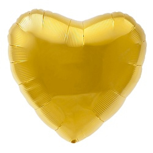 Шар (30''/76 см) Сердце, Золото, 1 шт. в упак.