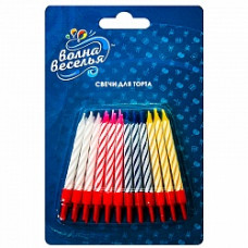 Свечи 2-х цветные 5,5 см в пластиковых держателях 24 шт