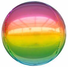 Шар (24''/61 см) Сфера 3D, Радужный, Градиент, 1 шт.