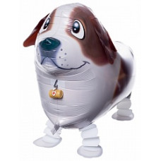 Шар (24''/61 см) Ходячая Фигура, Собака, Коричневый, 1 шт.