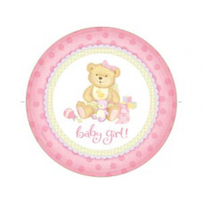 Тарелка Медвежонок Девочка 23см 8шт/A