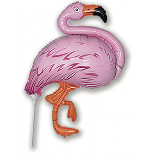 Шар (16''/41 см) Мини-фигура, Фламинго, Розовый, 1 шт.