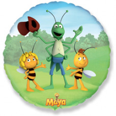 Шар (18''/46 см) Круг, Майя и Вилли