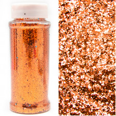 Конфетти фольга, Шестиугольники, Бронза, Голография, микро, 90 гр, в банке