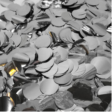 Конфетти фольга, Круги, Серебро, 1 см, 50 гр