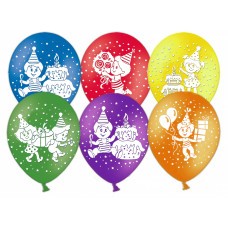 Шар (12''/30 см) Детки, Ассорти, пастель, 5 ст, 50 шт.