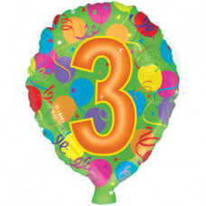 Шар (18''/46 см) Цифра, 3