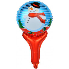 Шар с клапаном (20''/51 см) Мини-фигура, Веселый снеговик