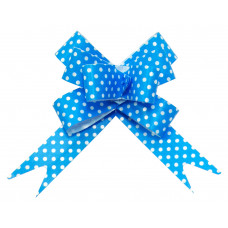 Бант Бабочка Точки, Синий (2,8''/7 см), 10 шт.