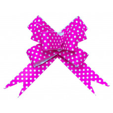 Бант Бабочка Точки, Розовый (2,8''/7 см), 10 шт.