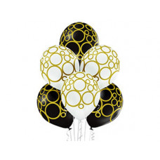 Шелкография металлик 14" Круги золотые