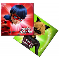 Салфетки, Леди Баг и Супер-кот, 33 х 33 см, 12 шт