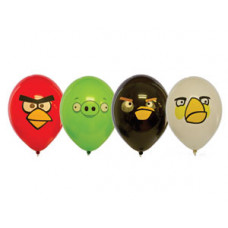 Шар с рисунком 14" Angry Birds 3цв