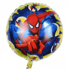 Шар (18"/46 см) Круг, Человек Паук в прыжке, Золото