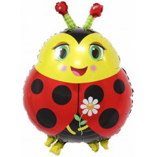 Шар (26''/66 см) Фигура, Божья коровка с цветком