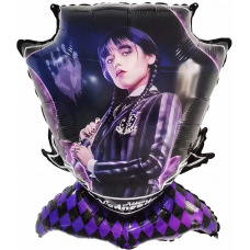 Шар (31''/79 см) Фигура, Мрачная стори, Уэнсдей, 1 шт.