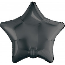 Шар (19''/48 см) Звезда, Графит, 1 шт.