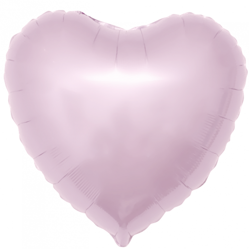 Шар (18''/46 см) Сердце, Светло-розовый, 1 шт. Agura