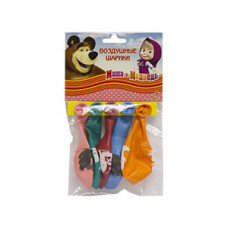 Набор шаров рис Маша и Медведь 30см 5шт