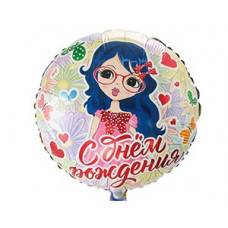 К 18" РУС ДР Девочка с бантиками