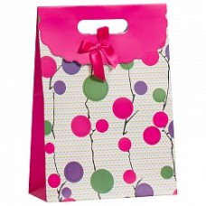 Пакет подарочный Ветви, Розовый, 23*31*11 см