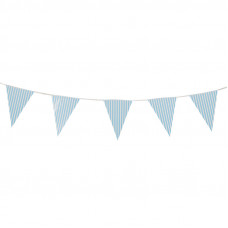 Гирлянда флажки, Длинные полосы, голубой, 2,5м