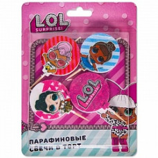 Свечи Кукла ЛОЛ (LOL), 4 см, 4 шт.