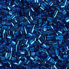 Конфетти фольга Цилиндры, Королевский синий, Металлик, 0,2 см, 20 г.