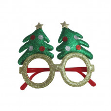 Очки, Елочки, Зеленый/Золото, 1 шт.