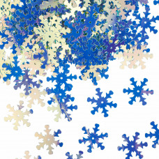 Конфетти Снежинки, Голубой, Перламутр, 2,5 см, 20 г.