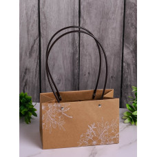 Пакет для цветов, Мастхэв (цветы), Крафт, 22*13*10 см, 1 шт.