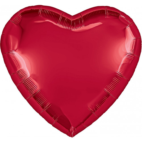 Шар (36''/91 см) Сердце, Красный, 1 шт. в уп.