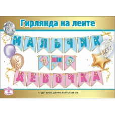 Гирлянда Мальчик или Девочка?, 350 см, 1 шт.