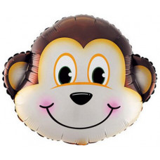 Шар (25''/64 см) Фигура, Голова Обезьянки