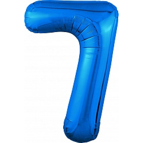 Шар (40''/102 см) Цифра, 7 Slim, Синий, 1 шт. в упак.